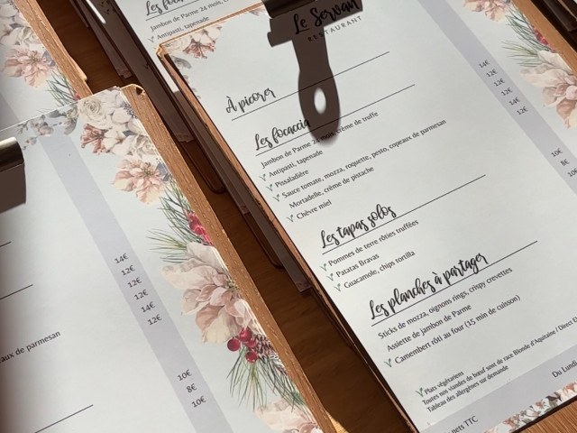 Le Servan Restaurant Le Servan, carte